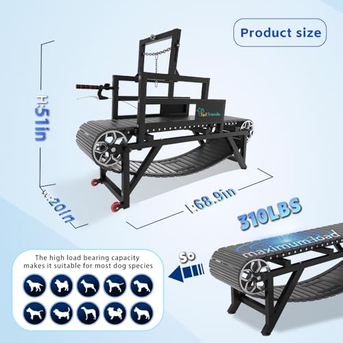 Dog Treadmill: Multi-Functional with Brake & Resistance Adjustment, Suitable for Large & Medium Dogs, Supports Up to 300 lbs