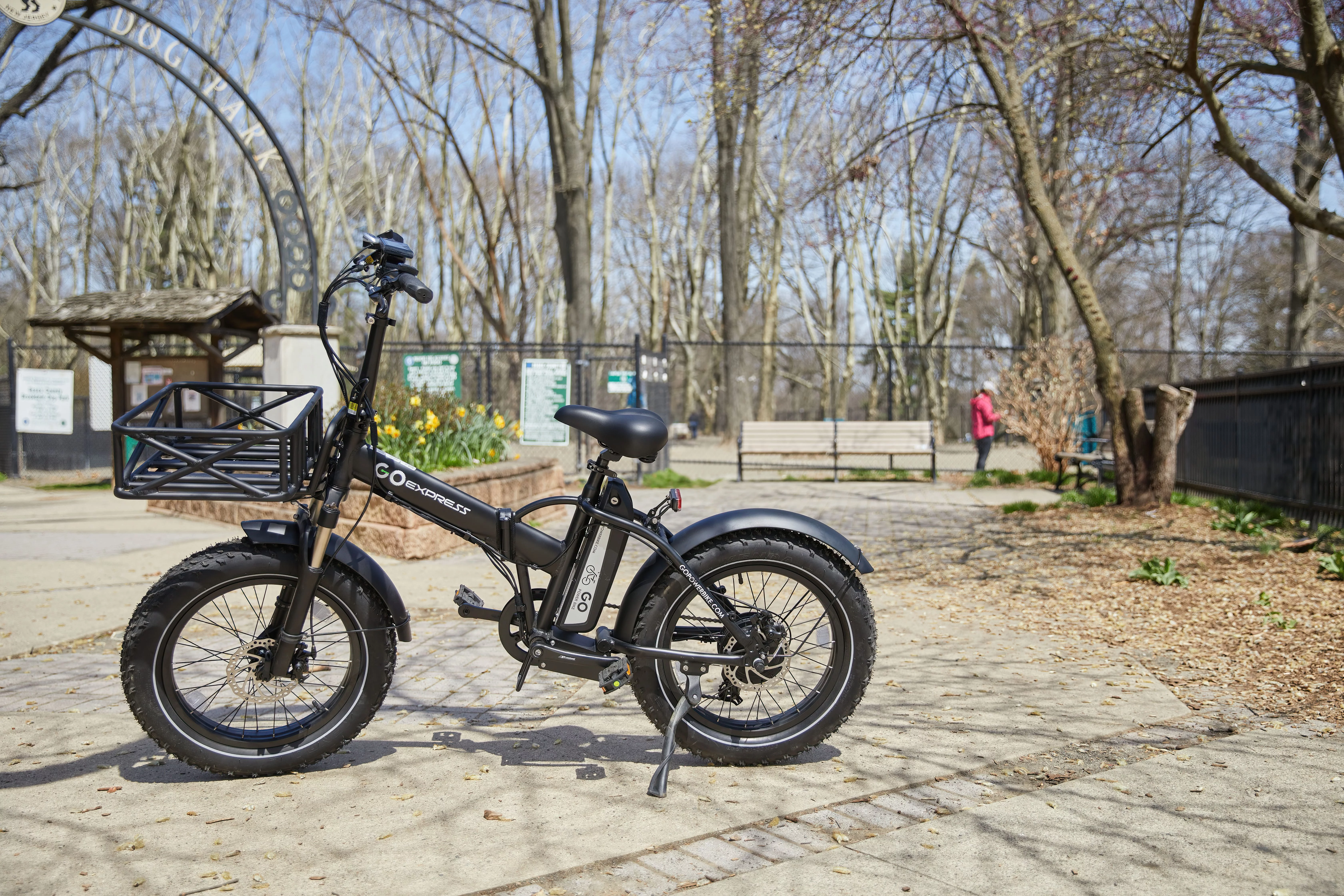 GoPowerBike GoExpress 750W Foldable Electric Bicycle with All-Terrain Fat Tires and 48V 10AH Lithium-Ion Battery (B404BLK)