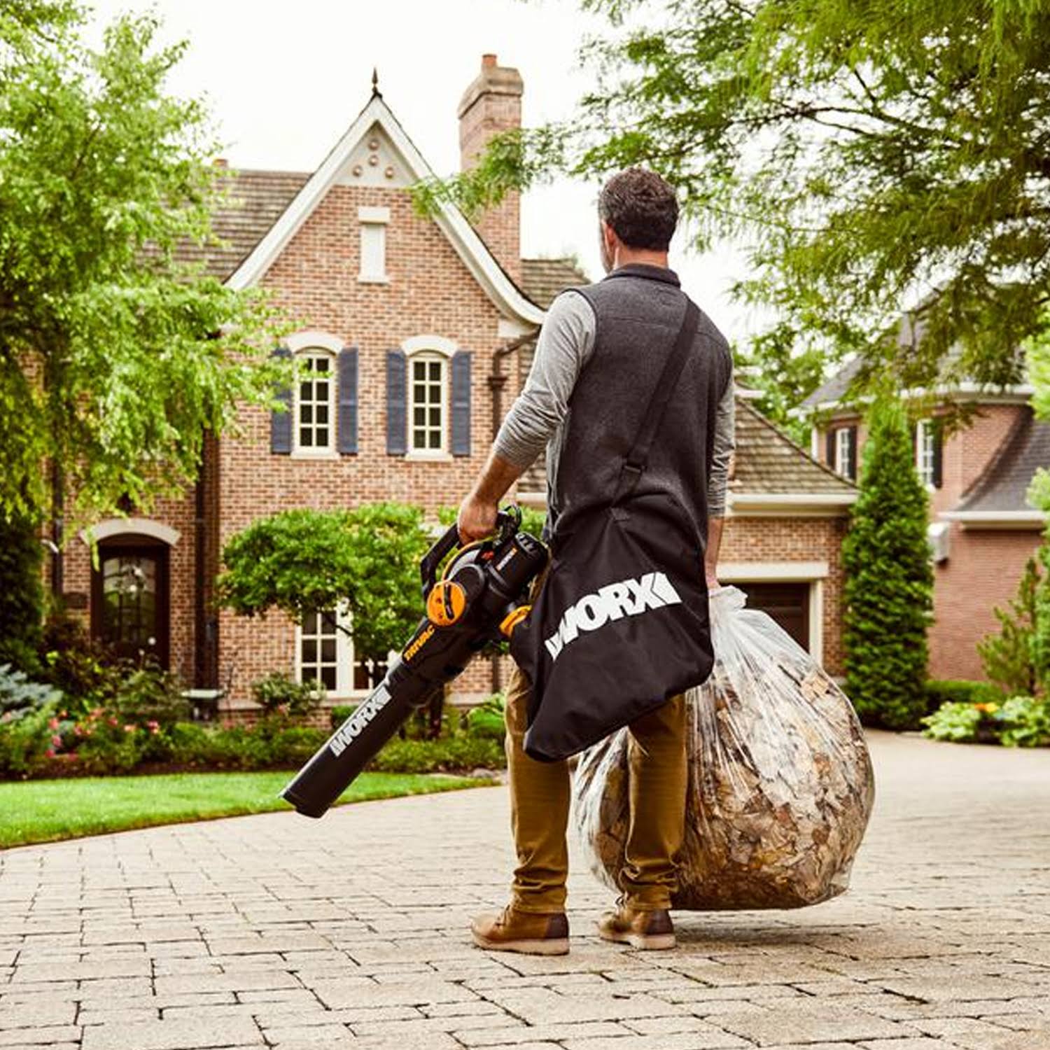 Worx Wg512 12 Amp Trivac 3-in-1 Electric Leaf Blower/Mulcher/Yard Vacuum