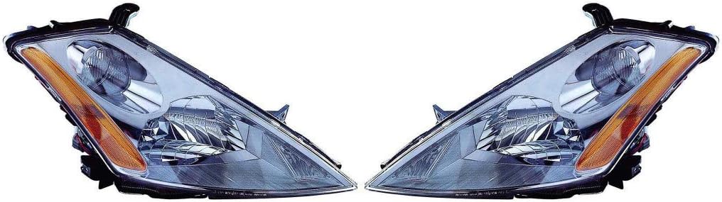 For Nissan Murano Headlight Assembly 2003-2007 Pair Driver and Passenger Side Halogen Type CAPA Certified NI2502155 + NI2503155