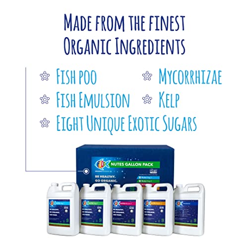 FOOP Nutes Veg & Bloom Gallon Pack Bundle: Organic Plant Nutrients for Root Development, Thick Stalks, Vibrant Green Canopies | Infused with Cal/Mag