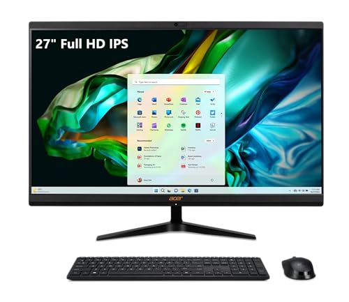 Acer Aspire C24-1700-UR12 AIO Desktop | 23.8" Full HD IPS Display | 12th Gen Intel Core i5-1235U | Intel Iris Xe Graphics | 8GB DDR4 | 512GB NVMe M.2