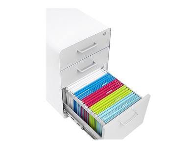 Poppin Stow 3-Drawer Vertical File Cabinet, LOCKING, Letter/Legal, Multicolor, 20x22D (101251)