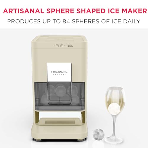 Frigidaire, Countertop Artisanal Sphere Ice Machine, Transparent Window, Gourmet Ice Maker, 84 Sphere per Day Capacity