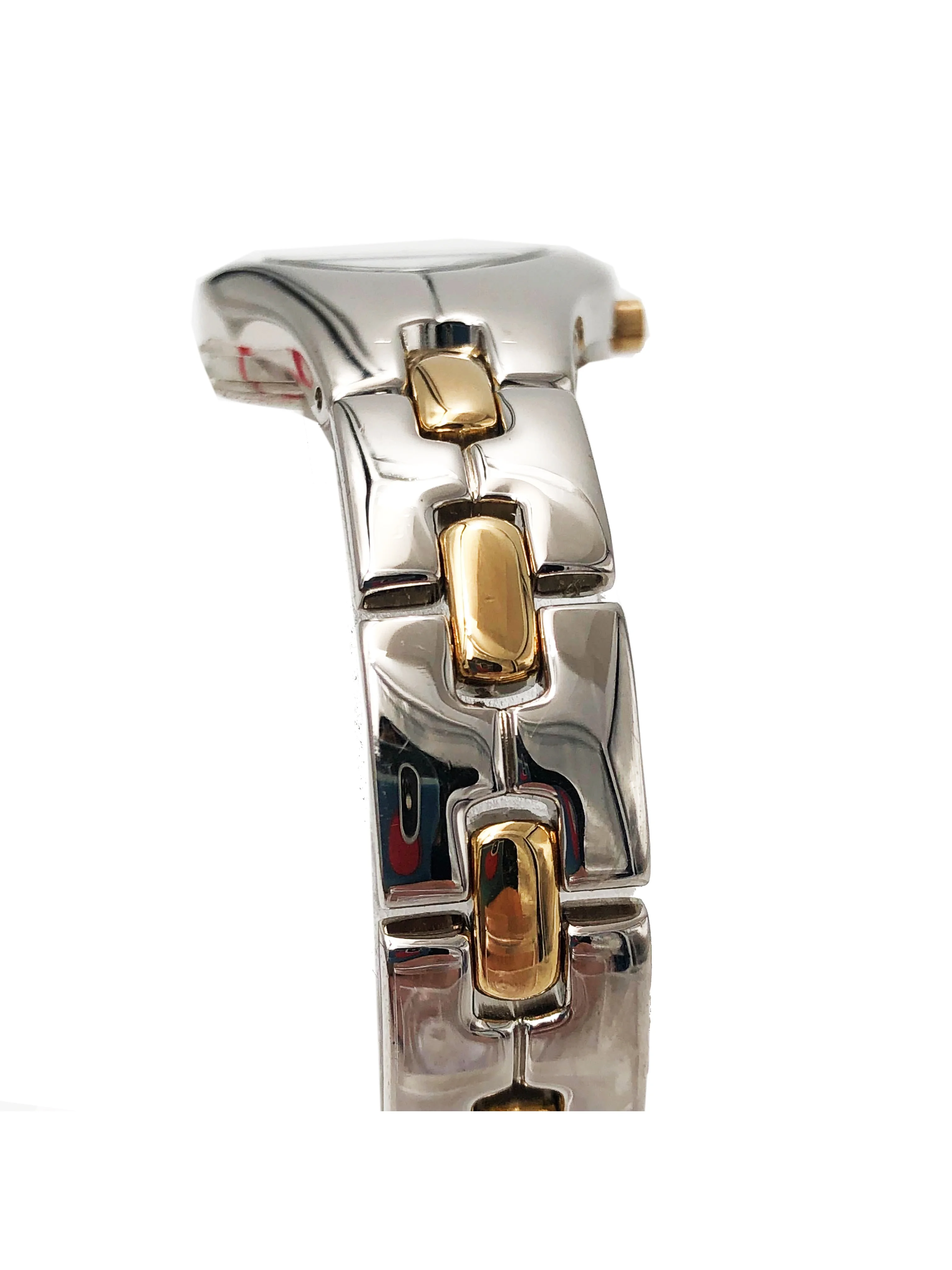 Pre-Owned ESQ Movado Tonneau Two-Tone Steel Black Dial Quartz Ladies Watch 07100710 (Good)