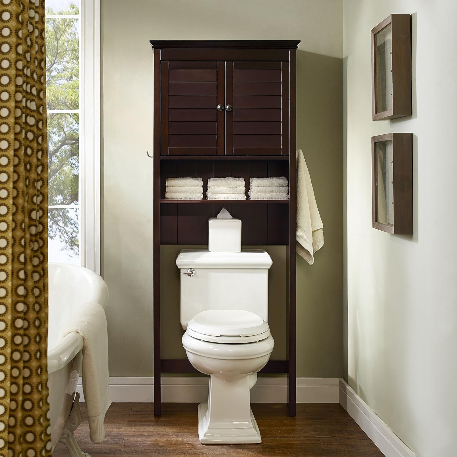 Crosley Furniture Lydia Space Saver Bathroom Cabinet, Espresso