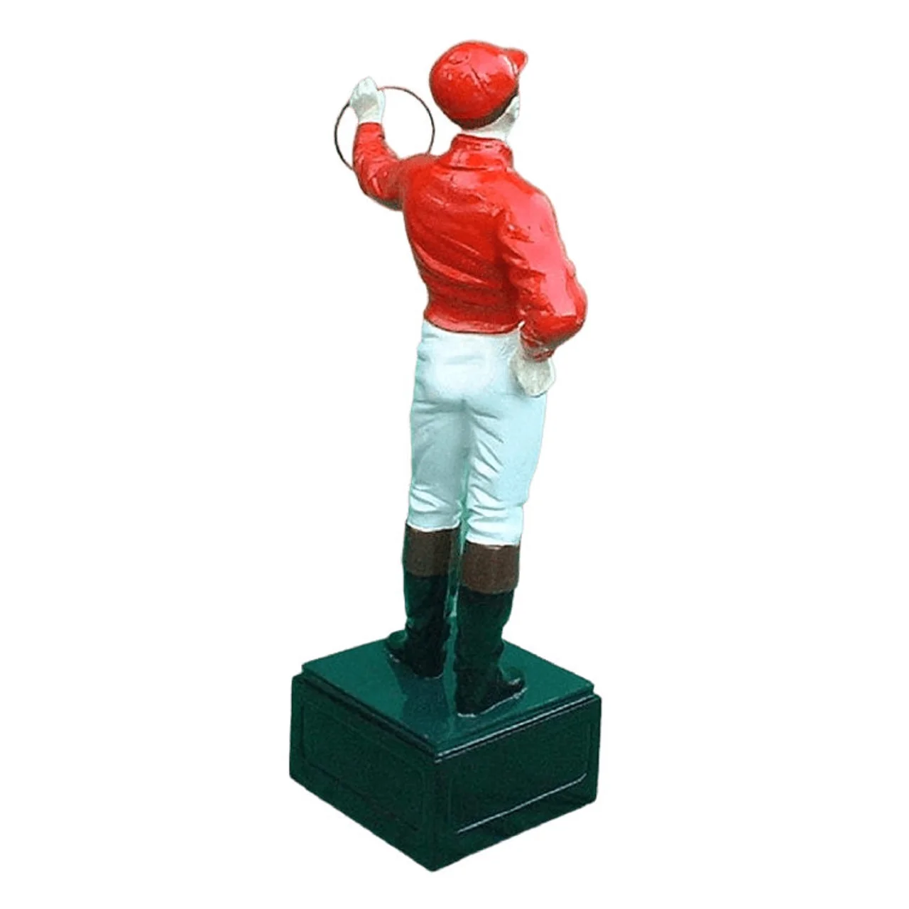Traditional Lawn Jockey Red Shirt Garden Statue