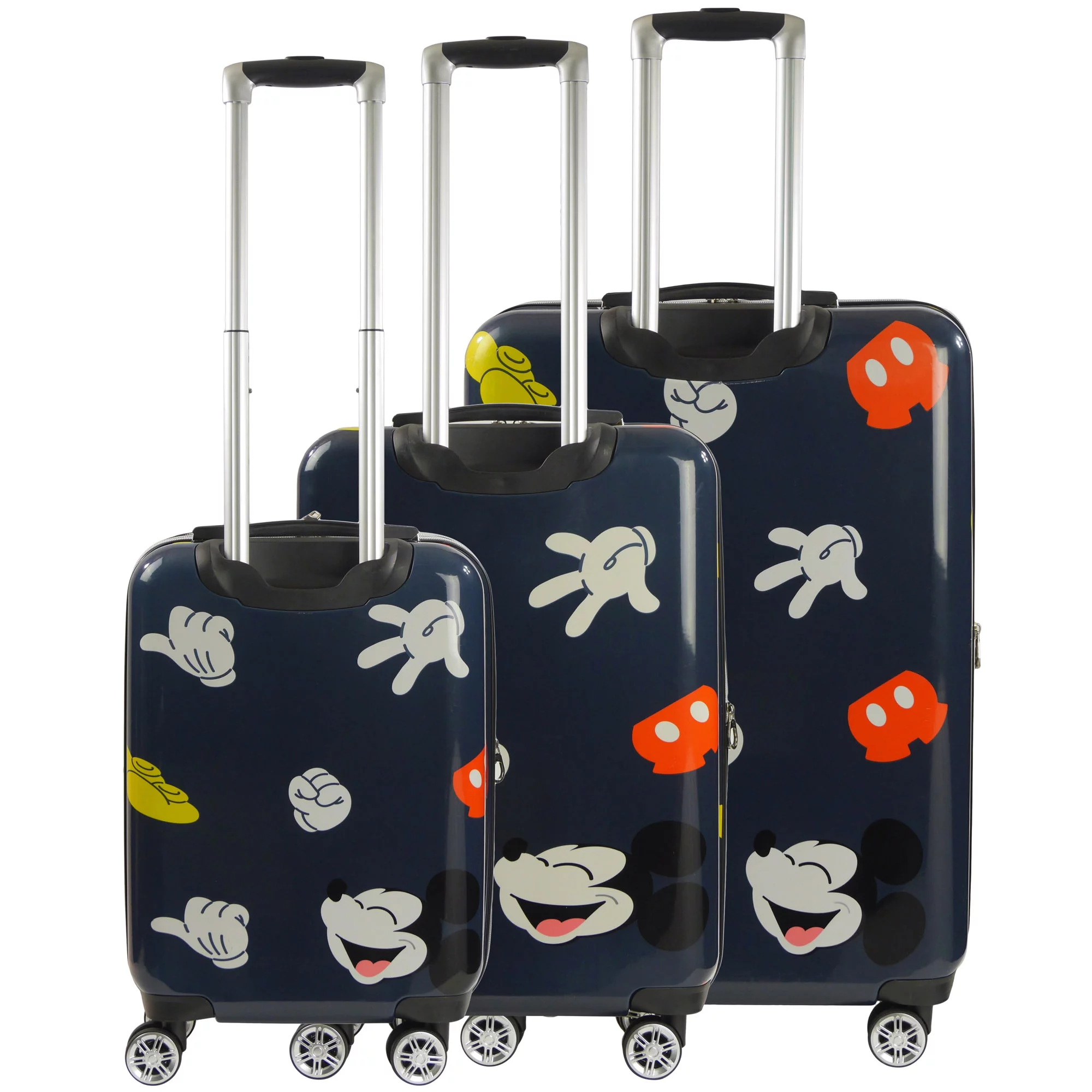 Disney Ful Mickey Mouse Body Icons 3 pc set Hardside Spinner luggage - Radiant Selections