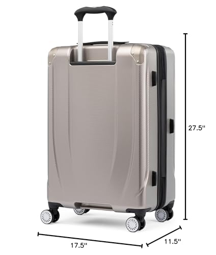Travelpro Pathways 3 Hardside Expandable Luggage, 8 Spinner Wheels, Lightweight Hard Shell Suitcase, Carry On 21 Inch, Black Knight