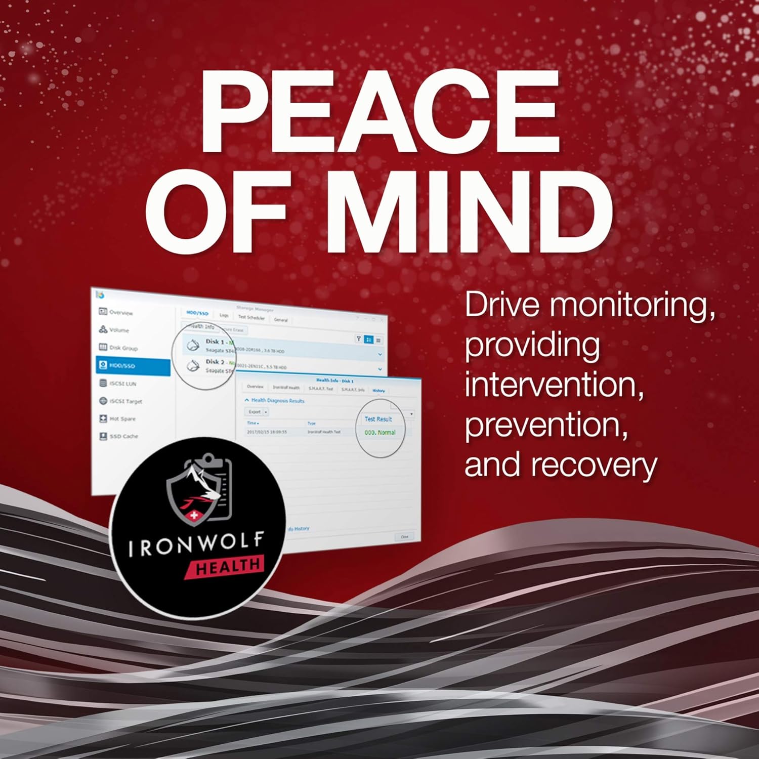 Seagate IronWolf 12TB NAS Internal Hard Drive HDD – CMR 3.5 Inch SATA 6Gb/s 7200 RPM 256MB Cache for RAID Network Attached Storage – Frustration Free