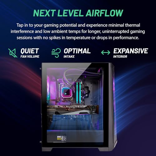 Skytech King 95 Gaming PC Desktop, Ryzen 7 9700X 3.8 GHz (5.5GHz Turbo Boost), NVIDIA RTX 5070 12GB GDDR7, 1TB Gen4 SSD, 32GB DDR5 RAM 6000 RGB