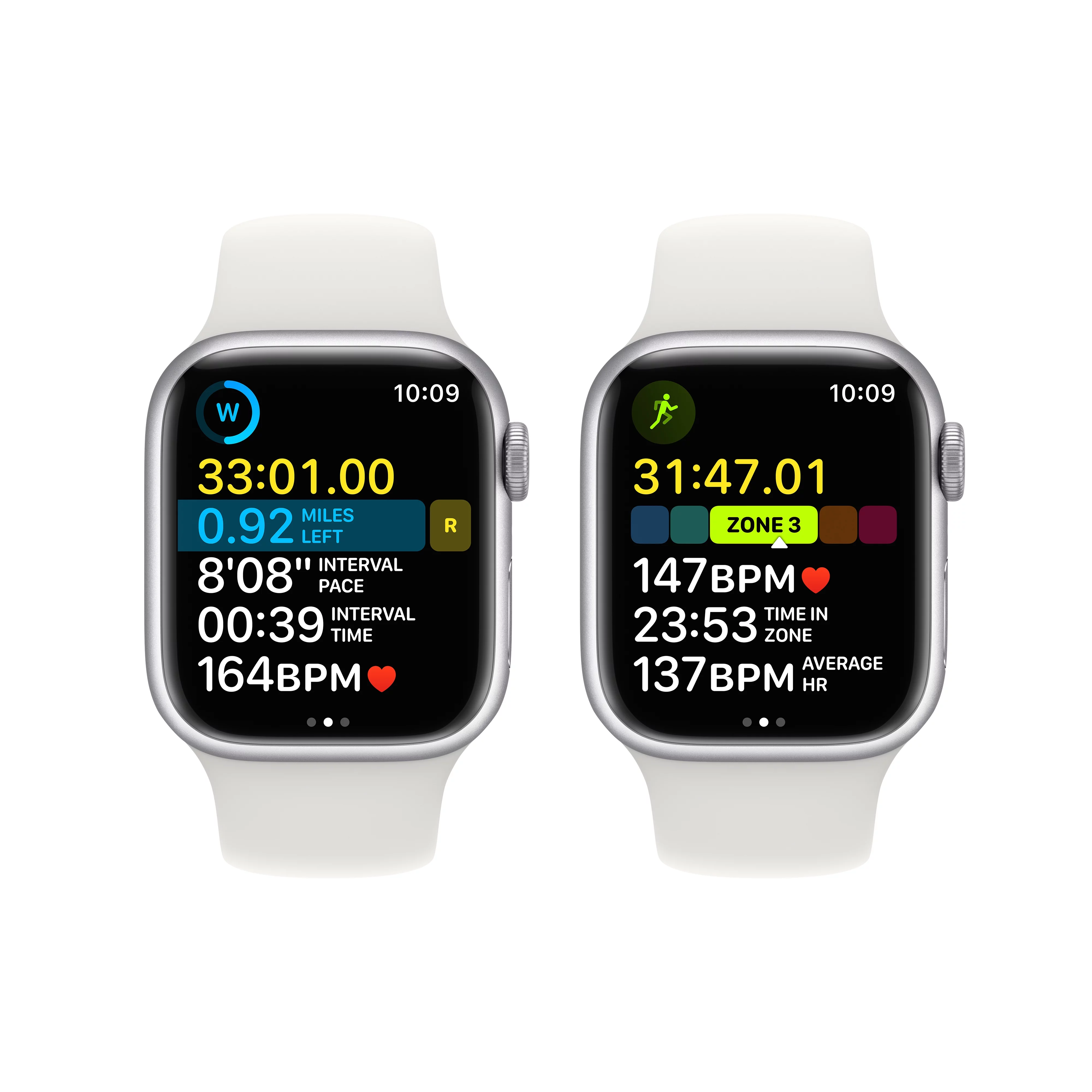Apple Watch Series 8 GPS + Cellular 41mm Silver Aluminum Case with White Sport Band - M/L