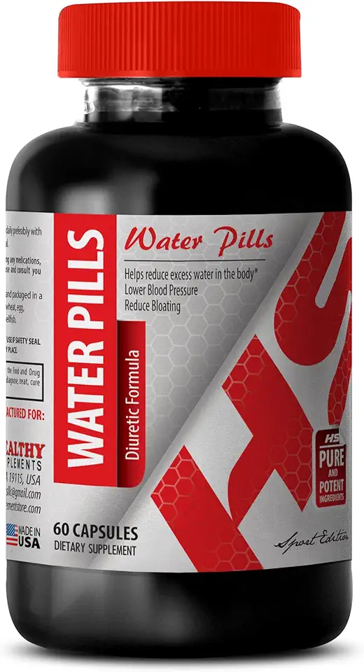 WATER AWAY PILLS - Powerful water retention supplements with Dandelion Leaf, Green Tea Leaf, Cranberry Fruit, Juniper Berry, Buchu Leaf