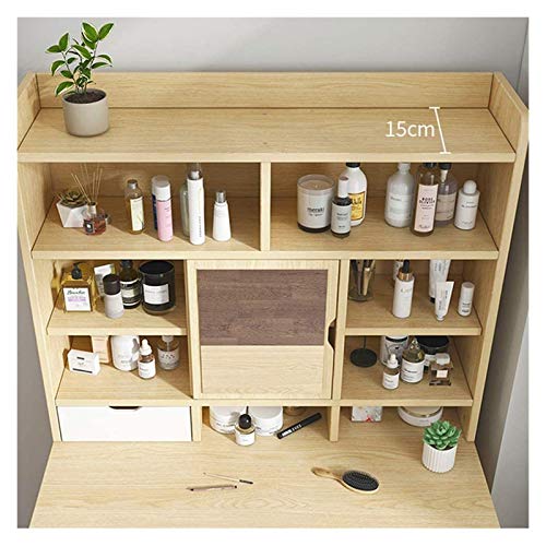 Makeup Vanity Table for Women Girls, Makeup Dressing Table with Flip Top Mirror, Storage Shelves, Makeup Vanity Desk for Bedroom