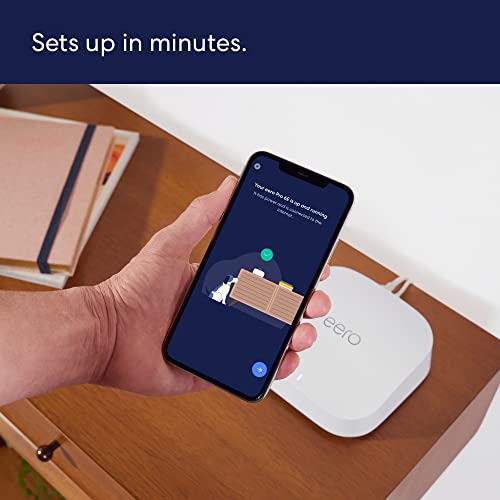 Amazon eero Pro 6E mesh wifi system - Supports internet plans up to 2.5 Gbps, Coverage up to 4,000 sq. ft., Connect 100+ devices, 2-pack