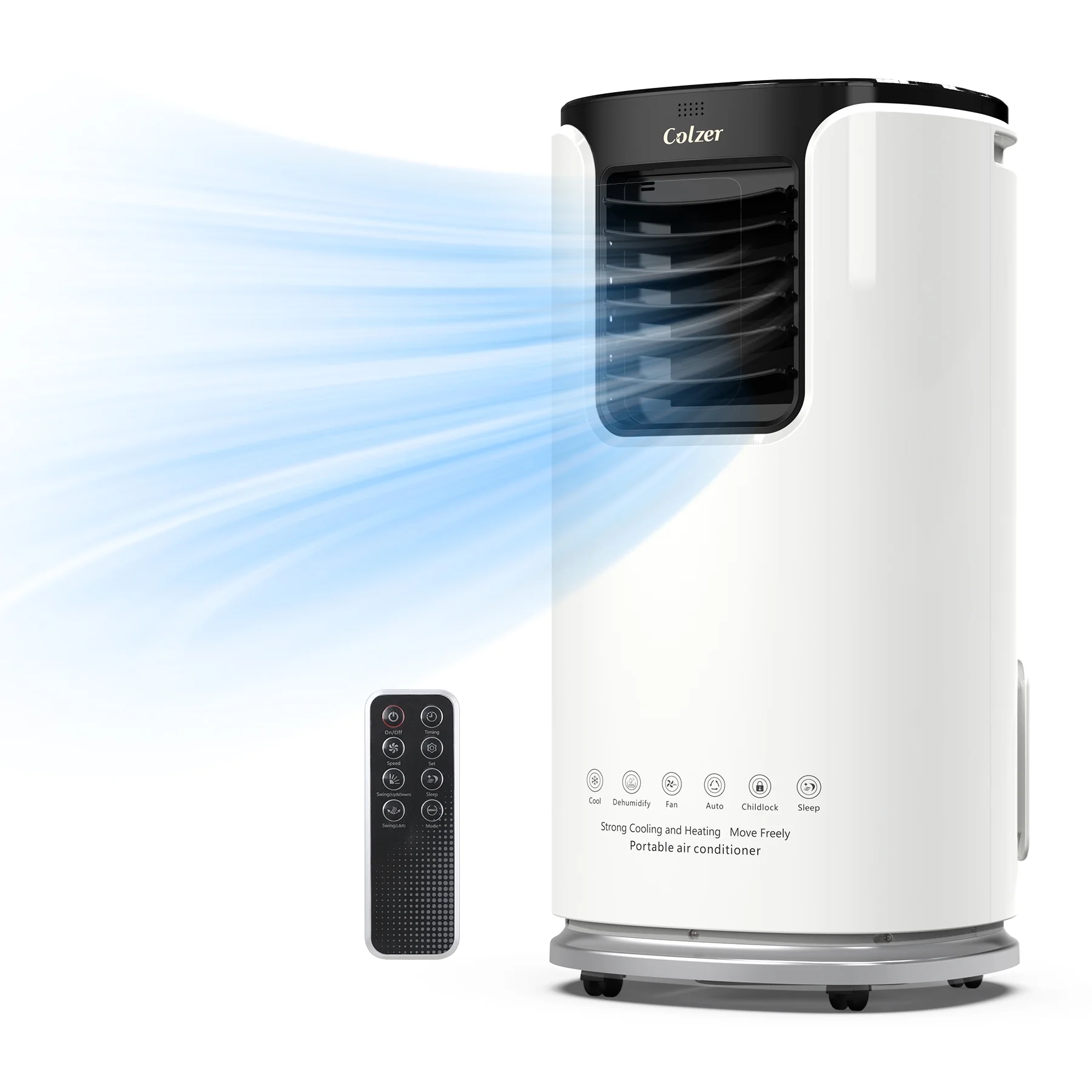 COLZER 14,000 BTU Portable Air Conditioners for 500 Sq. ft. Large Room with Installation Kit