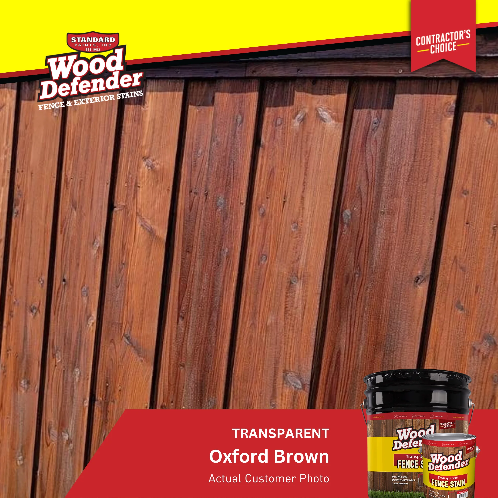 Standard Paints 809504-5 Fence Stain, Oxford Brown - 5 gal