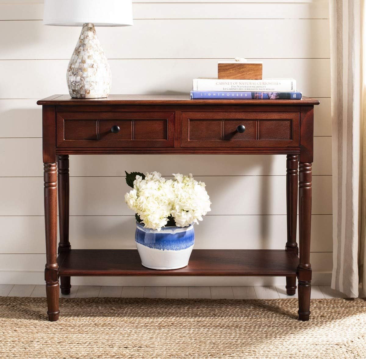 Safavieh American Homes Collection Samantha Distressed/Black 2-Drawer Console Table