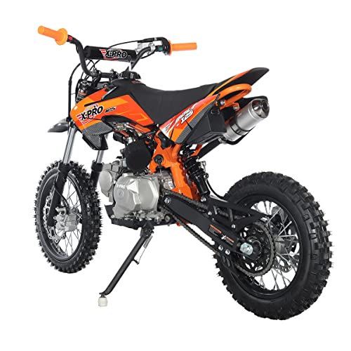 X-PRO Bolt 125 Dirt Bike with Automatic Transmission, Electric Start, Big 14"/12" Tires! (Blue)