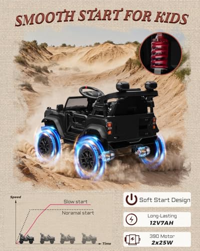 24V Ride on Toys for Big Kids, Licensed Ford Bronco Raptor 2 Seater Ride on Cars with Remote Control, Ride on Truck w/ 4-Wheeler Suspension, 3 Speeds