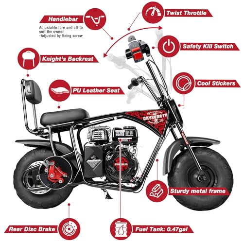 Oryxearth Mini Dirt Bike for Kids, 99CC 4-Stroke Kid Gas Powered Off-Road Pocket Pit Trail Motorcycle W/EPA Approved - Radiant Selections