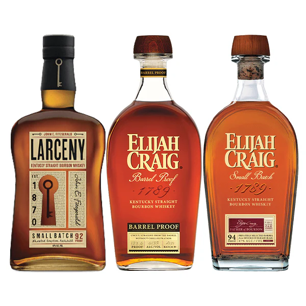 Larceny Small Batch + Elijah Craig Barrel Proof A121 + Elijah Craig Small Batch - Nestor Liquor