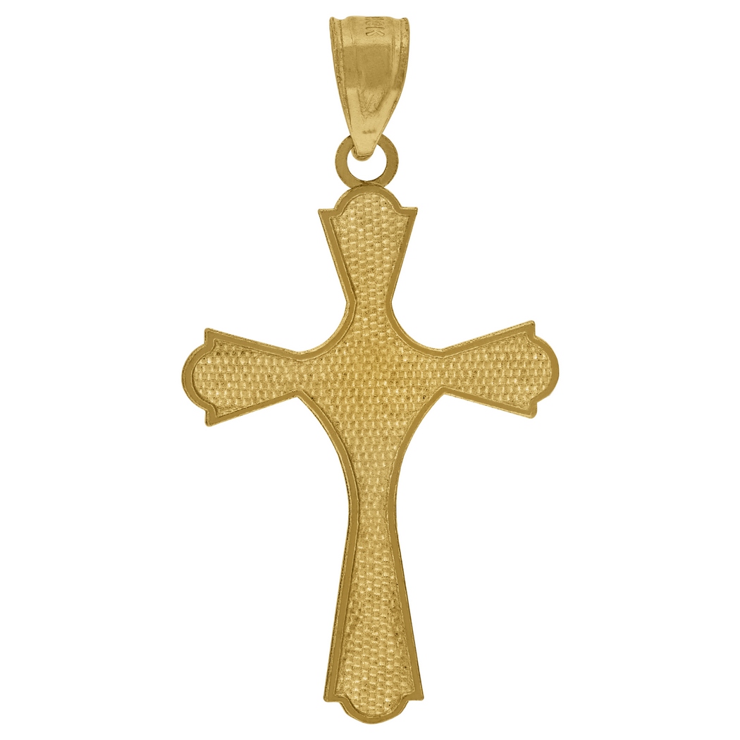 10k Gold Dc Unisex Cross Crucifix Height 33.5mm X Width 18.1mm Religious Charm Pendant Necklace Jewelry Gifts for Women