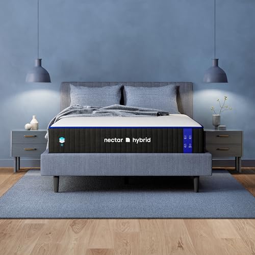 Nectar Hybrid Full Mattress 12 Inch - Medium Firm Gel Memory Foam - Steel Springs - Cooling Technology - 365-Night Trial - Forever Warranty