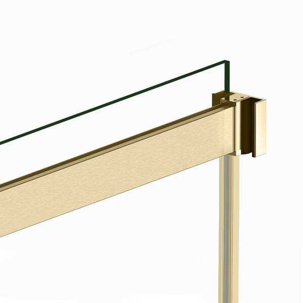 ROSWELL Spezia 76 in. H Double Sliding Seimi-Frameless Shower Door in Brushed Gold with Clear Glass - Shop Hardware Tools Online Store