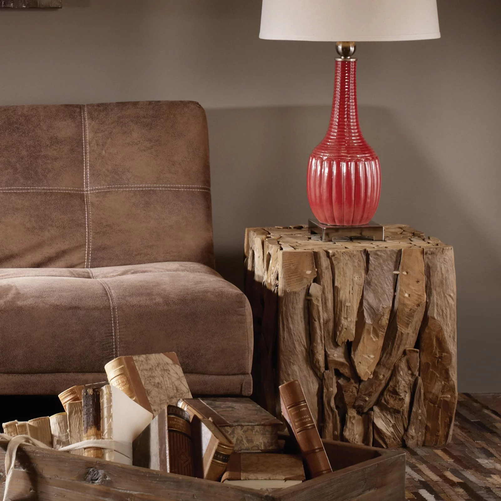 25592-Uttermost-Teak Root - 18.5 inch Bunching Cube Table