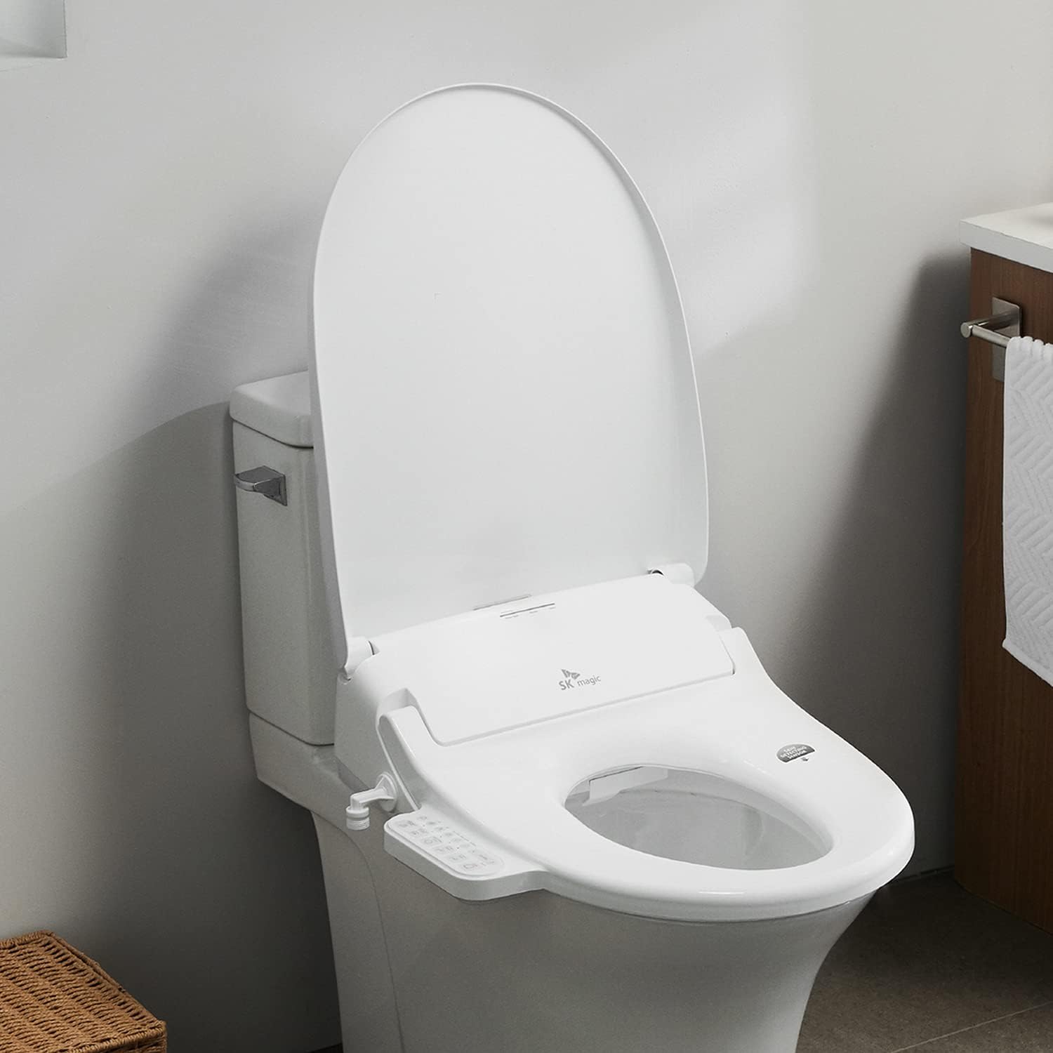 BID-S24D Electric Bidet Toilet Seat Elongated| Adjustable Warm Water