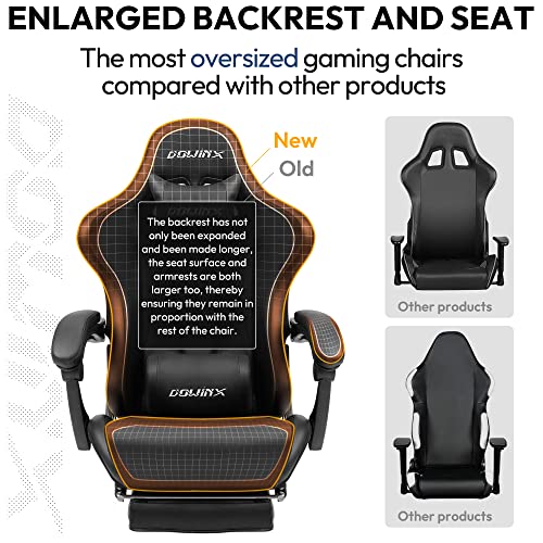 Dowinx Gaming Chair Ergonomic Racing Style Recliner with Massage Lumbar Support