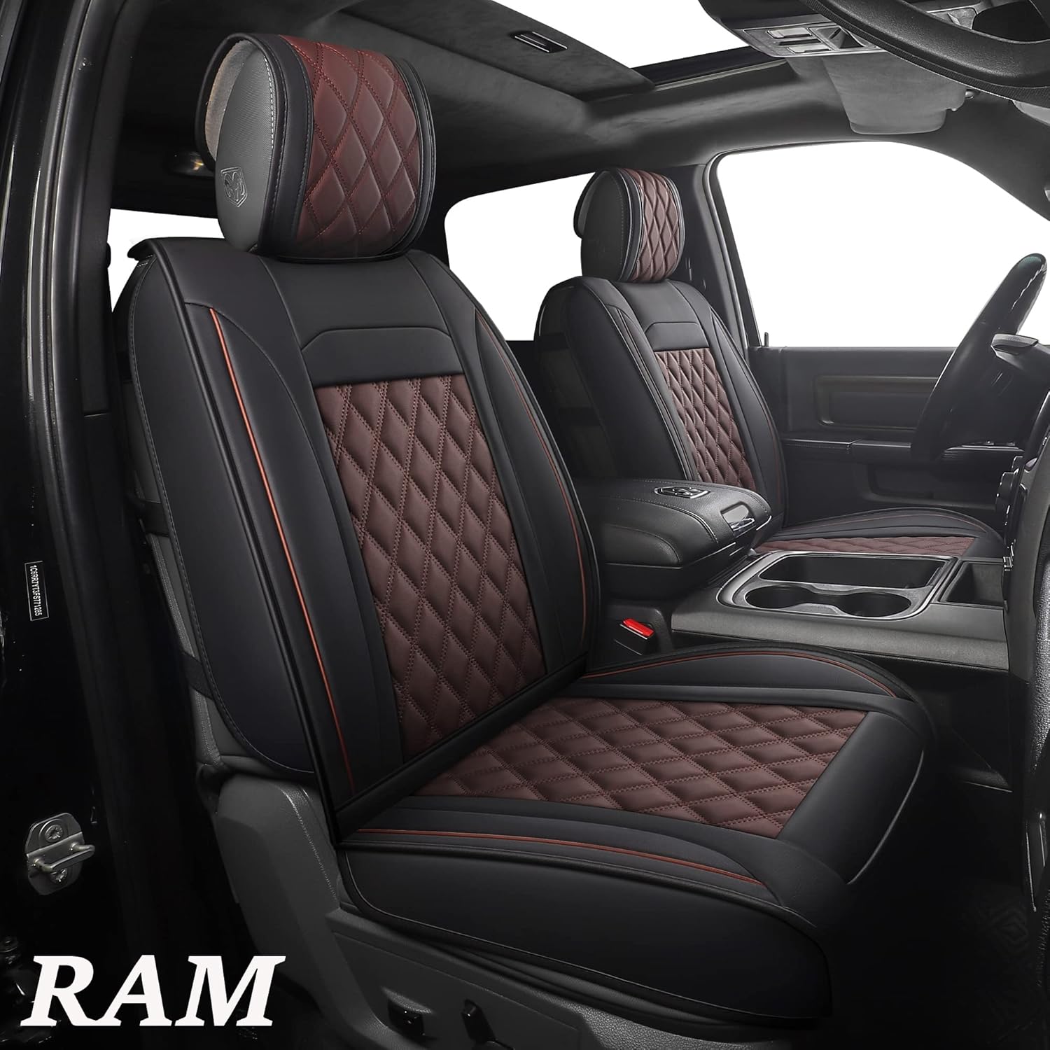 JOJOBAY Car Seat Covers for Dodge Ram,Fit 2009-2022 1500/2500/3500 HD Pick-up Truck,Crew,Regular,Quad,Mega Cab