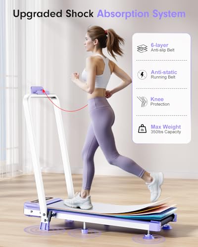 2025 Upgrade Walking Pad Treadmill with 8% Incline & Handle Bar, 3.5HP Portable Treadmill for Home Small