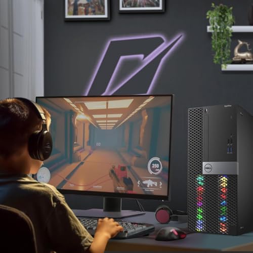 Dell RGB Gaming Tower Computer - Intel Core i7 6th Gen, NVIDIA GTX 1050 Ti 4GB GDDR5, 16GB Ram, 512GB SSD