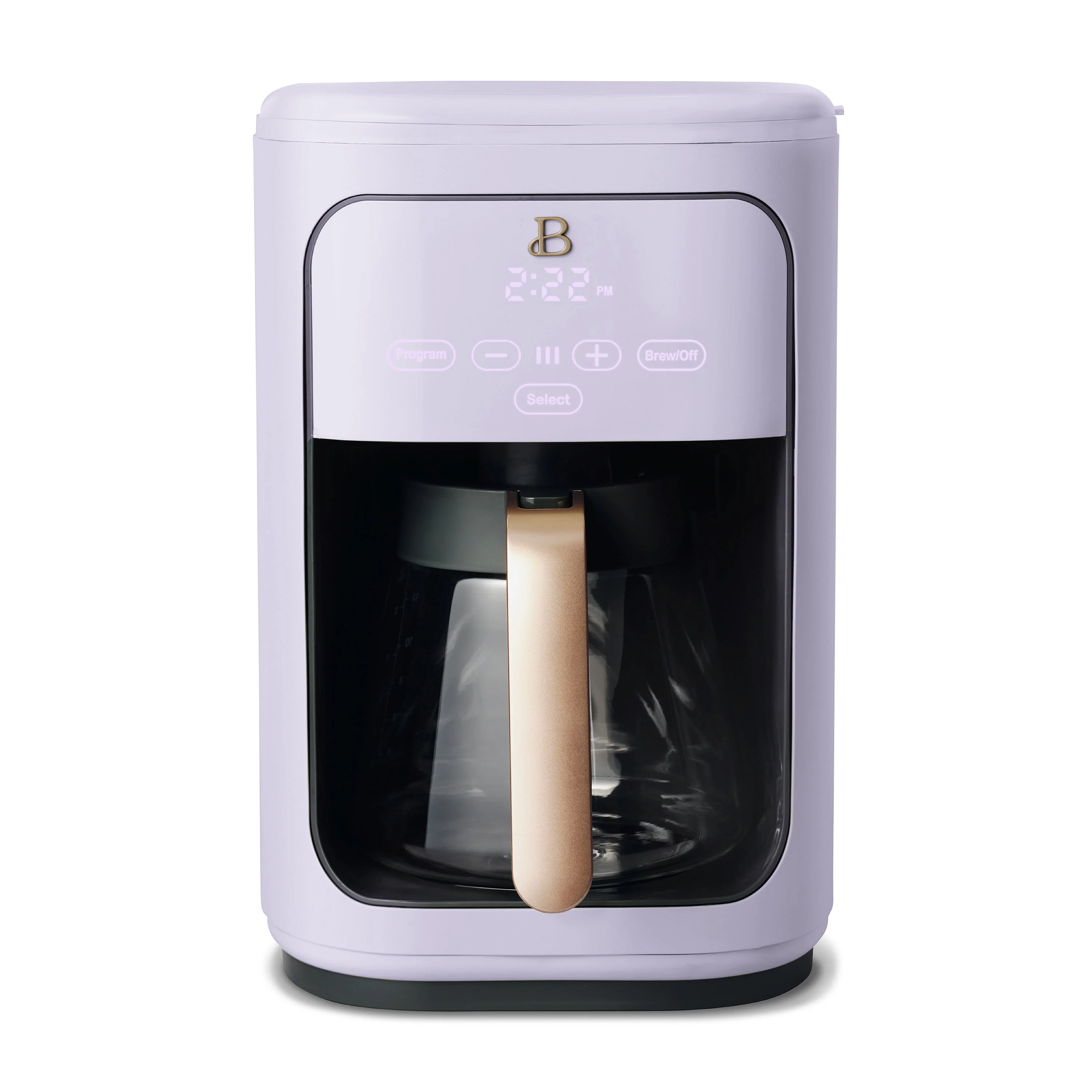 Beautiful 14-Cup Programmable Drip Coffee Maker with Touch-Activated Display, Rose by Drew Barrymore