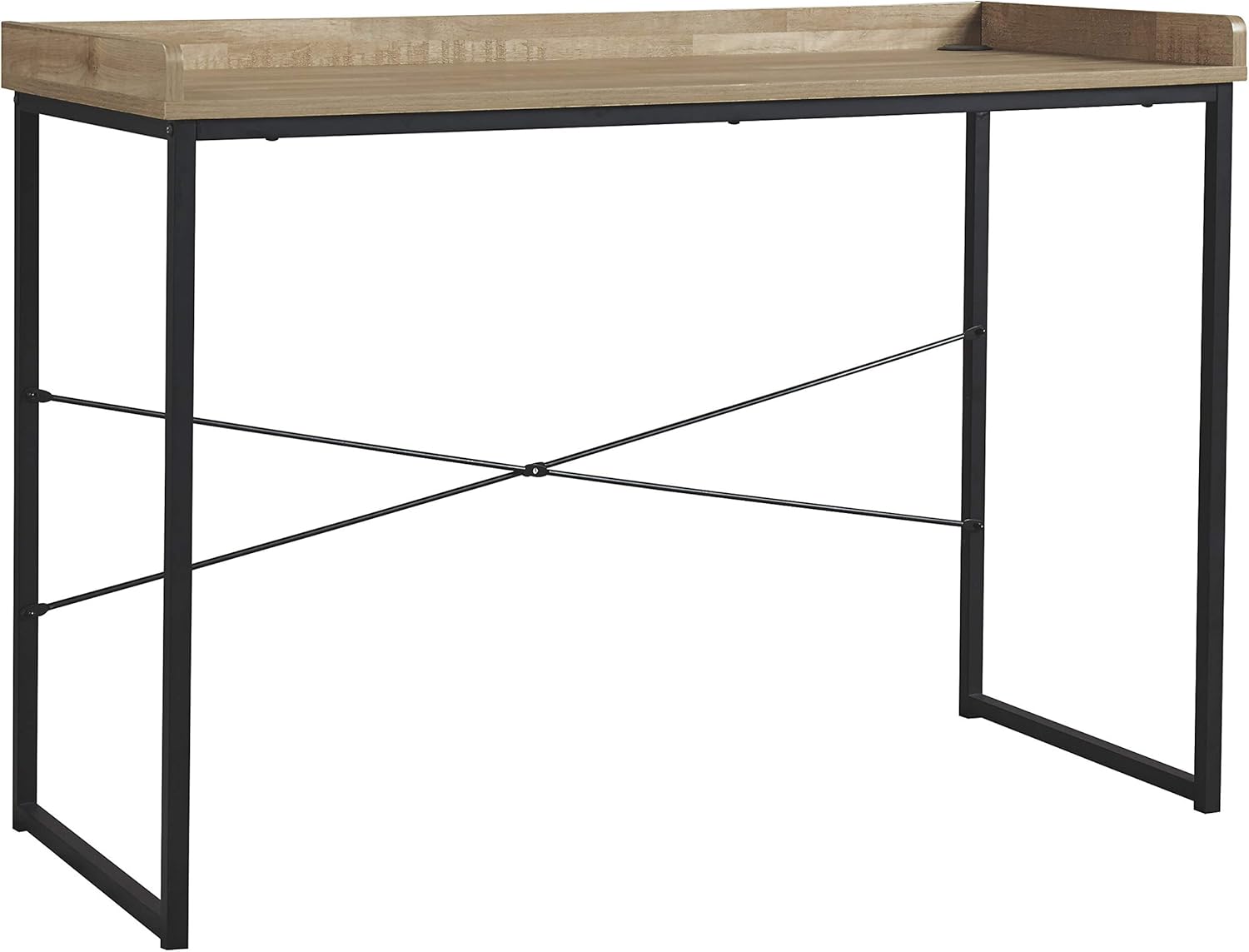 Signature Design by Ashley Gerdanet Casual 43 Sleek Home Office Writing Desk, Beige & Black