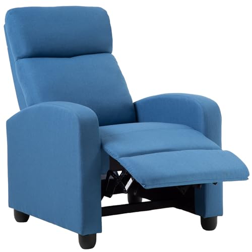 BestMassage | Recliner Chair | with 2 Point Massage Function | Black | with Lumbar Support, Adjustable Push Back, Wide Armrests