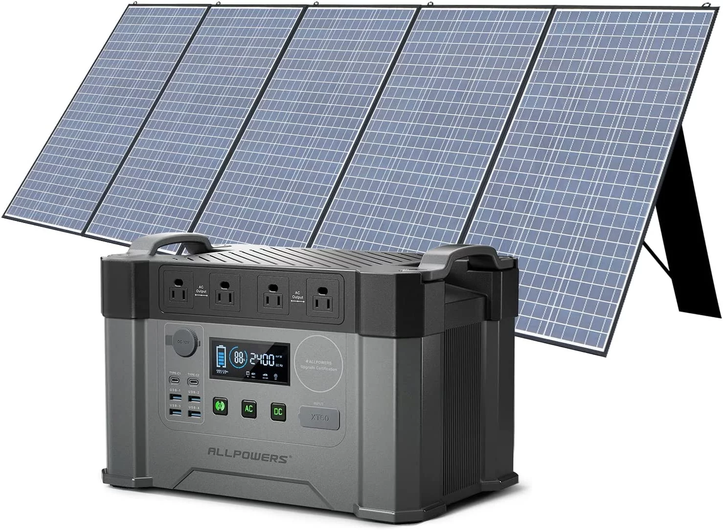 ALLPOWERS S2000 Portable Power Station 2000W, 1500Wh Capacity,  MPPT Solar Generator Backup Battery Power Supply with 4 AC Outlets for Camping, RV