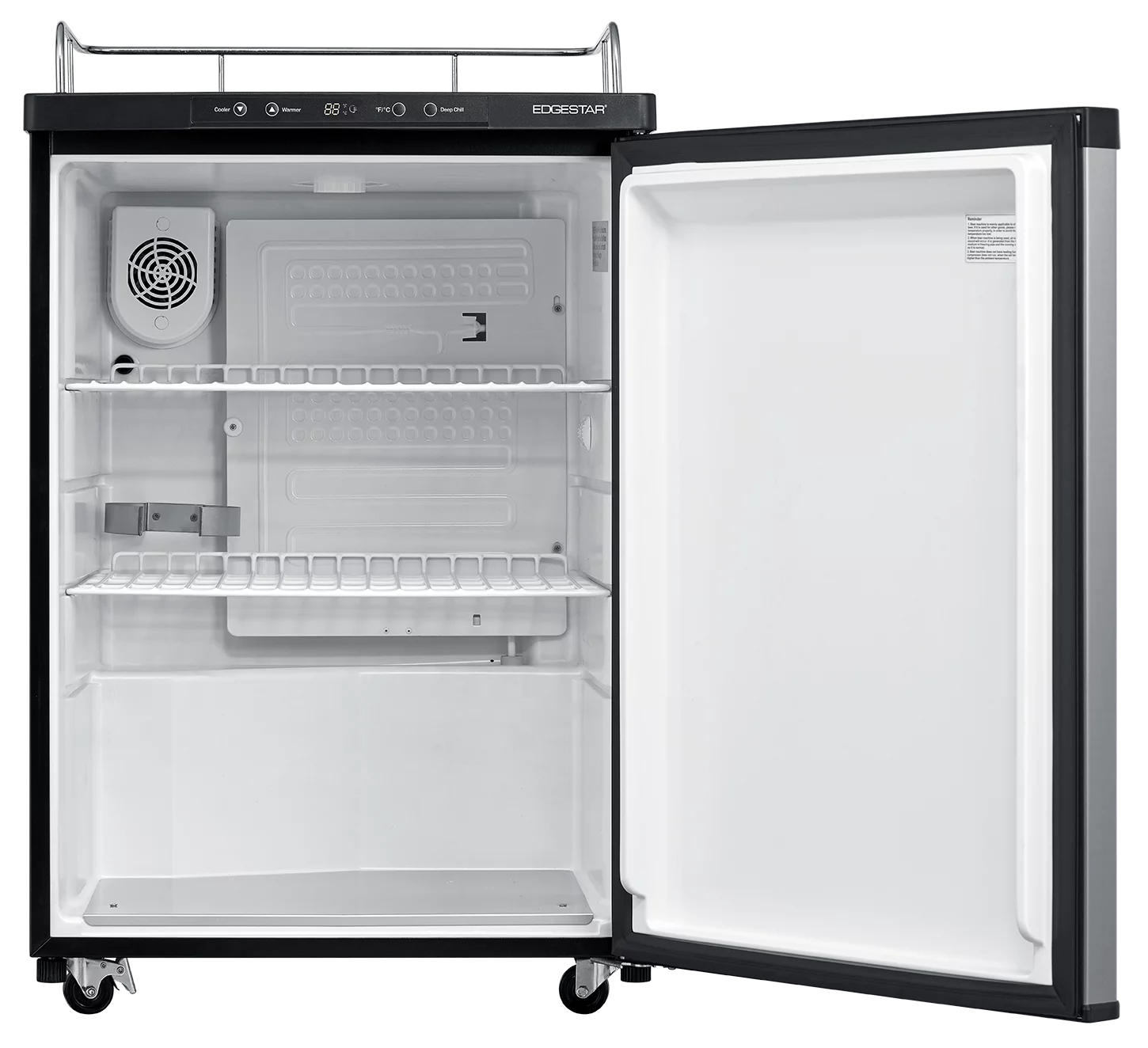 Edgestar Br3002 24" Wide Kegerator Conversion Refrigerator For Full Size Kegs - Black