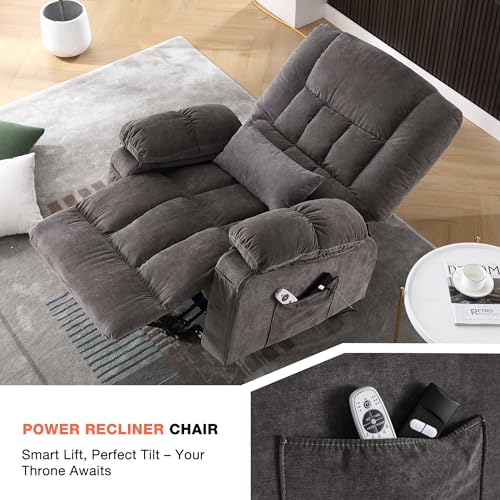 Power Lift Recliner Chair with Vibration Massage and Lumbar Heating for Elderly