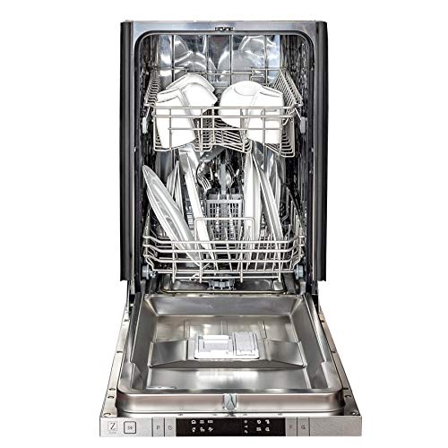 ZLINE DW-H-18 18 Inch Wide 16 Place Setting Energy Star Rated Built-In Top Control Dishwasher with Stainless Steel Tub -