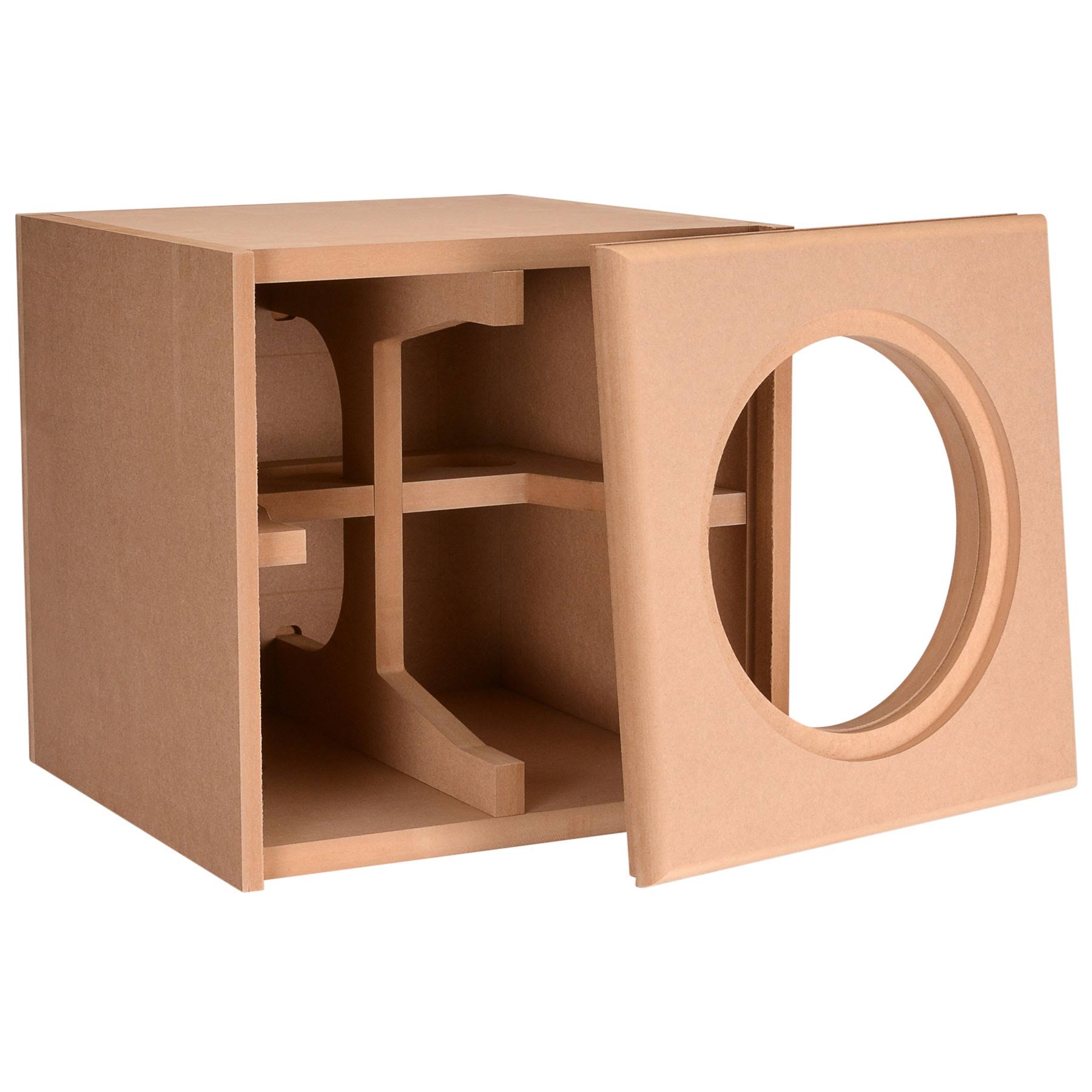 Denovo Audio Knock-Down MDF 1.0 Cu. ft. Subwoofer Cabinet for Dayton Audio 10x22 Reference Series HO Subwoofer