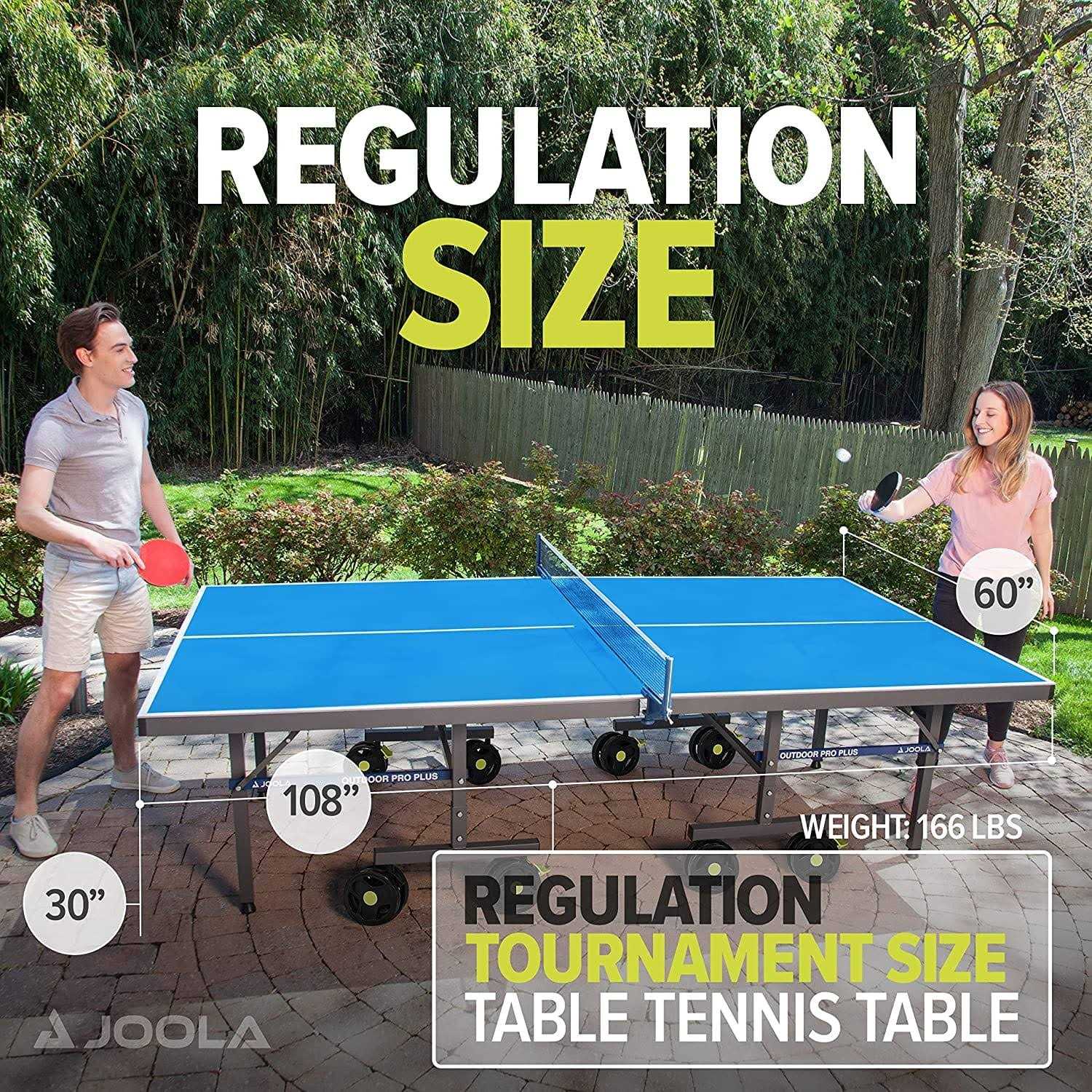 JOOLA Nova Pro Plus Indoor/Outdoor Table Tennis Table with Weatherproof - Sports Supplies Online Store