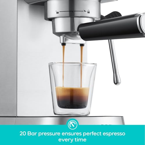 CASABREWS CM5418 Espresso Machine 20 Bar, Compact Espresso Maker with Steam Milk Frother