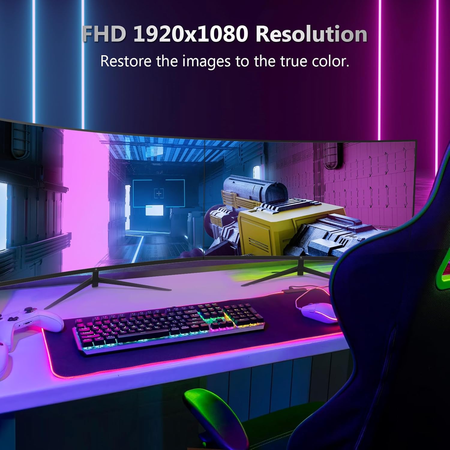Z-Edge 27-inch Curved Gaming Monitor 16:9 1920x1080 240Hz 1ms Frameless LED Gaming Monitor