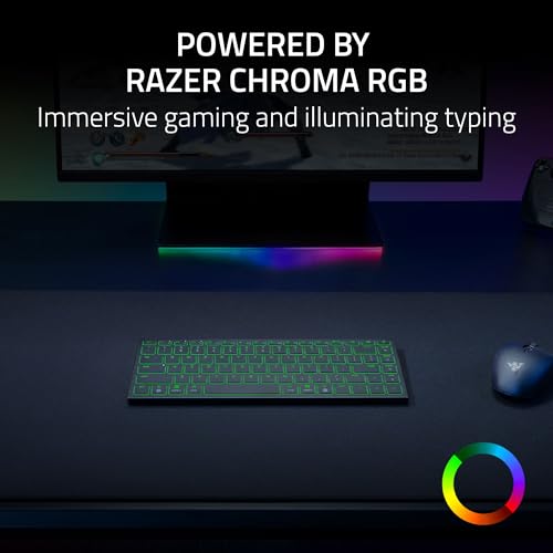 Razer Joro Portable Wireless Gaming Keyboard: Thin, Light, Compact - Chroma RGB - Low Profile Switches - Bluetooth - Long Battery Life - Snap Tap