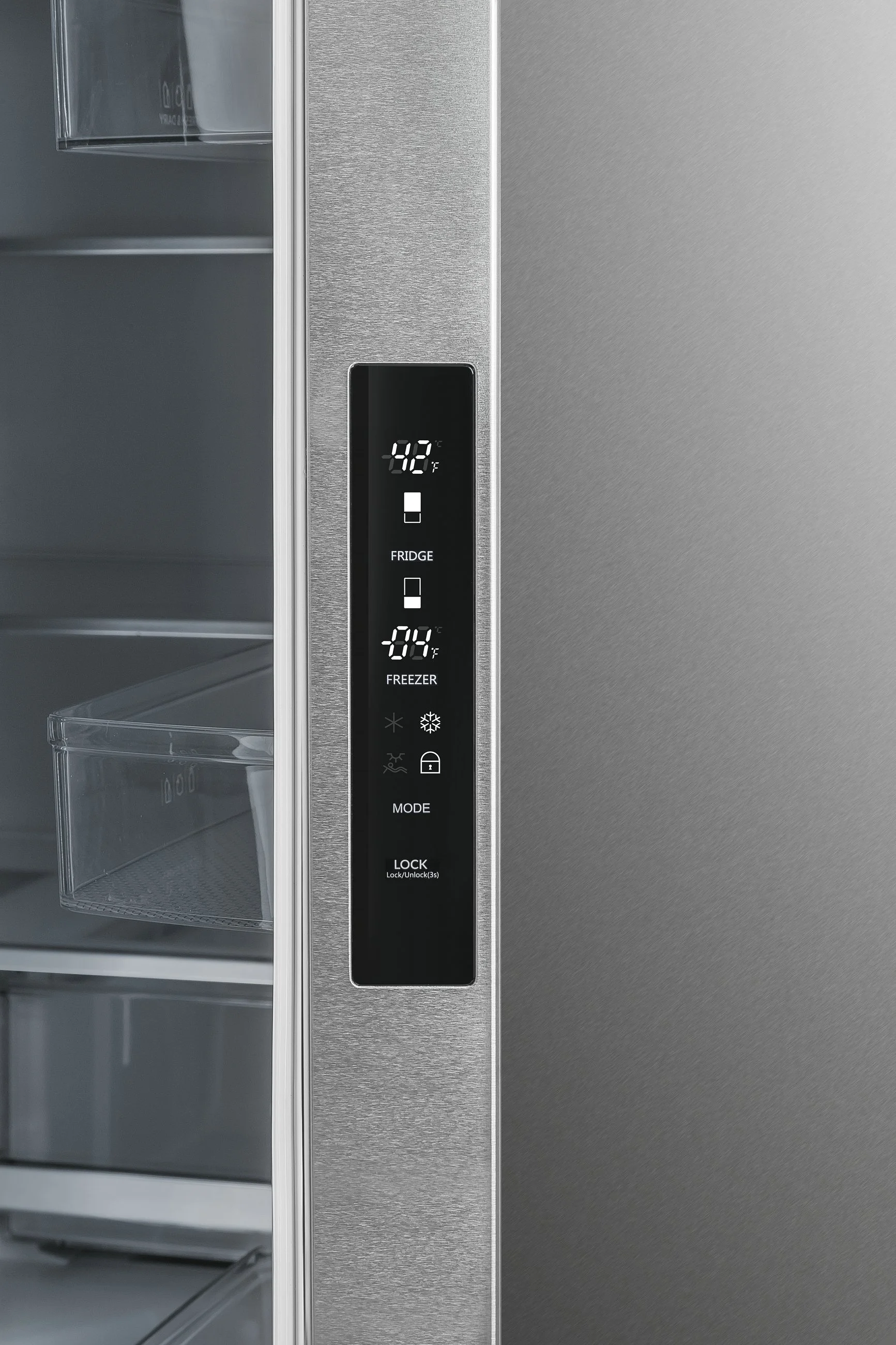 Hamilton Beach, 17.7 Cu. Ft. French Door Refrigerator, Freestanding Installation, Platinum Silver, HZ0771