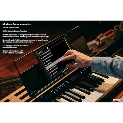 Casio Privia PX-S3100 – 88-Key Weighted Digital Piano | Slim & Elegant | 700 Tones, 200 Rhythms, Bluetooth Audio/MIDI, Touch Sensor Controls
