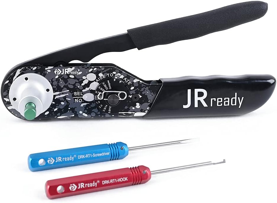 JRready wire Crimping Tool JRD W2D 4 way 8 Indent Crimpers work with Deutsch DT series Connector Heavy Duty Connector AT Series Electrical Connectors